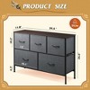 5 Drawer Dresser, Long Fabric Storage Unit for Bedroom, Closet, Living Room, Hallway & Nursery - 3 of 4