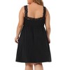 Agnes Orinda Women's Plus Size Lace Sleep Above Knee Lounge Nightgowns - 4 of 4