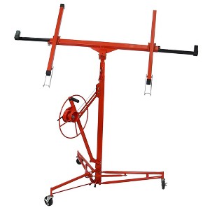Drywall Lift, 13 Ft Lift Sheetrock Lift Drywall Lift for Ceiling, Drywall Lift Panel With Rolling Caster Wheels, Lock Device and Built-In Winch Brake - 1 of 4