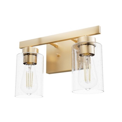 2-Light Hartland Seeded Glass Bathroom Vanity Wall Light Fixture - Hunter Fan
