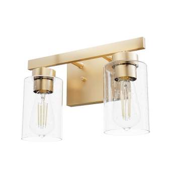 2-Light Hartland Seeded Glass Bathroom Vanity Wall Light Fixture - Hunter Fan
