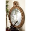 Glass Wall Mirror with Rope Accents Brown - Olivia & May: Nautical, No Assembly Required - 2 of 4
