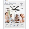Arceso 84" Industrial Ceiling Fan with Light & Remote, 8 Aluminum Blades, 6-Speed & 3CCT, for Patio Garage & Indoor - 4 of 4