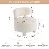 Racxily Teddy Fabric Armless Accent Chair-Plush Teddy Fabric Armless Accent Chair with,Solid Wood Legs,for Bedroom/Living Space, Refined Style - 2 of 4