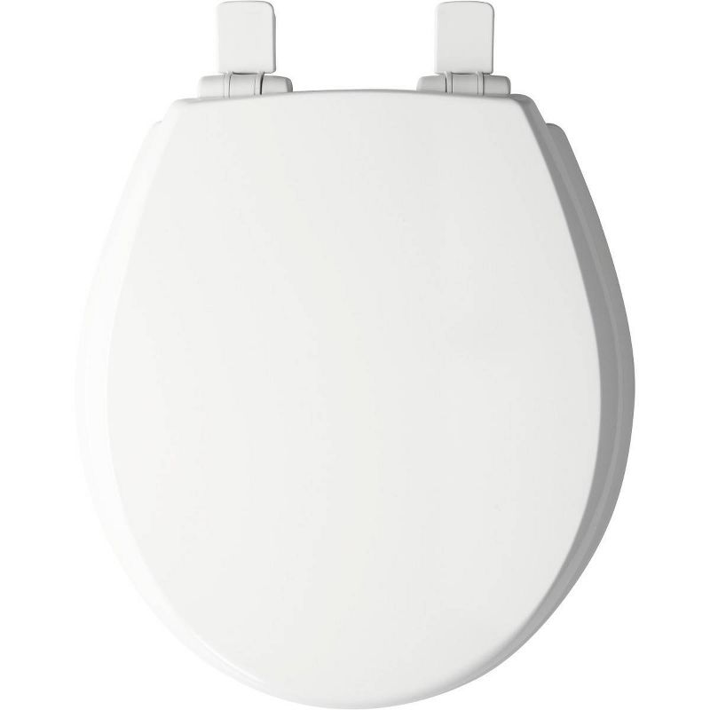 Kendall Never Loosens Enameled Wood Toilet Seat with Easy Cleaning Whisper Close White - Mayfair by Bemis, 2 of 9