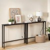 Syemin Console Tables 2 Pack Narrow Console Sofa Table Long Couch Table Narrow Entryway Table Narrow Sofa Table, Black, 78.74"*5.91"*31.1" - 2 of 4