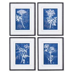 Plum & Post Cyanotype Queen Annes Lace Prints, Set Of 4 - 1 of 4