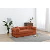 Dolonm 77.9 in. Corduroy Convertible Sleeper Sofa Bed -Foldable 3-Seat Couch with Fixed Frame & Cylindrical Pillow for Living Room, Bedroom - 2 of 4