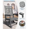 Adirondack Outdoor Rocking Chair - All Weather HDPE Plastic, Wide Armrests, Classic Fire Pit Chair, Easy to Install, Supports 380LBs - 2 of 4