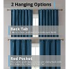 HLC.ME Lopez Velvet Premium Soft Light Filtering Back Tab Rod Pocket Window Treatment Curtain Panels - Set of 2 - 3 of 4