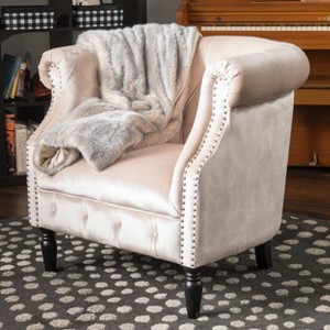 Akira New Velvet Club Chair - Christopher Knight Home - 1 of 4