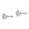 Black Bow Jewelry 4mm Round Cubic Zirconia Stud Earrings in 14k White Gold - image 2 of 4