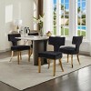 Mid-Century Modern Upholstered Dining Chairs Set of 2, Armless Chairs with Backrest and Metal Legs for Dining Room or Kitchen – The Pop Home - 2 of 4