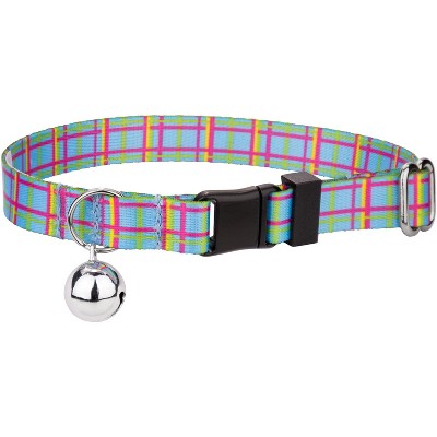 Country Brook Petz® Cool Blue Plaid Cat Collar