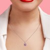 EVERLY JEWELRY | Sterling Silver Pendant with Gemstone and Created Gemstone – Multiple Stone Options - 4 of 4