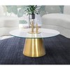 Meridian Furniture,Glassimo Brushed Gold Coffee Table - 2 of 4