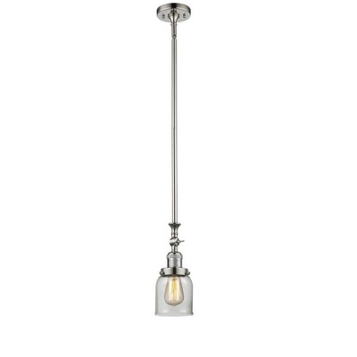 Bell - 1 Light Stem Hung Tiltable Mini Pendant In Industrial Style-14 Inches Tall and 5 Inches Wide