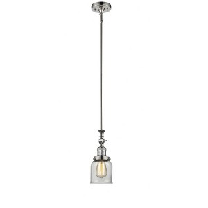 Bell - 1 Light Stem Hung Tiltable Mini Pendant In Industrial Style-14 Inches Tall and 5 Inches Wide - 1 of 1