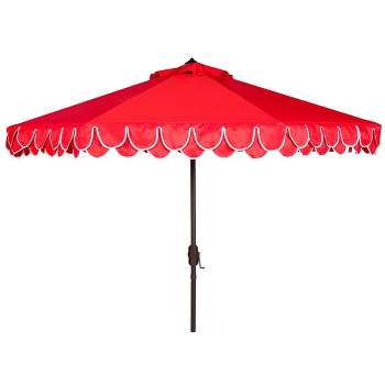 Elegant Valance 11Ft Round Patio Outdoor Umbrella  - Safavieh
