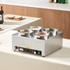 VEVOR Electric Soup Warmer, Four 6.34QT Stainless Steel Round Pot with 86~185°F Adjustable Temp, 1500W Commercial Bain Marie, Silver - 2 of 4