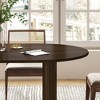 SpassWay 30" Height Elegant Oval Wooden Table Versatile Dining, Conference Gathering Solution with Dual Pedestal Base in Black/Walnut/Natural Finish - 3 of 4