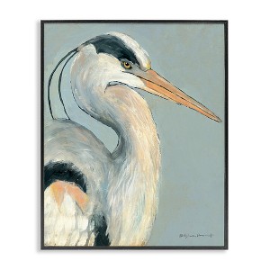 Stupell Industries Egret Bird Wildlife Animal Portrait Black Framed Giclee Art - 1 of 4