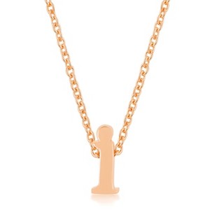 Slickblue Stylish Custom Initial Necklace for Women, 18" Link Chain+2" Ext., Rose Gold/Gold/Silver Options, b-z Options - 1 of 3