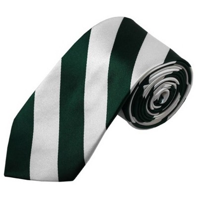 Men's 2.75 W And 58 L Inch With 0.75 Inch Stripe Width College Stripe Slim Woven Necktie