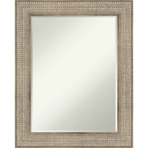 Amanti Art Trellis Silver Petite Bevel Wood Bathroom Wall Mirror 30 x 24 in. - 1 of 4