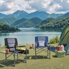 SKONYON Oversized Camping Chair with Cooler Bag, Fold-Out Side Table, Cup Holder & Mesh Vent - 2 of 4