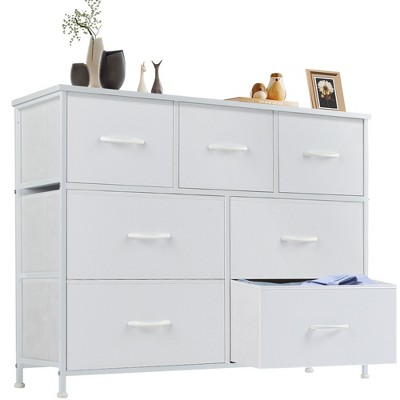 AZL1 Life Concept Utility Storage Drawers Stylish and Functional Storage, 7 Drawer Dresser for Nursery, Closet, Entryway, White, 39.3"*11.8"*30.3"