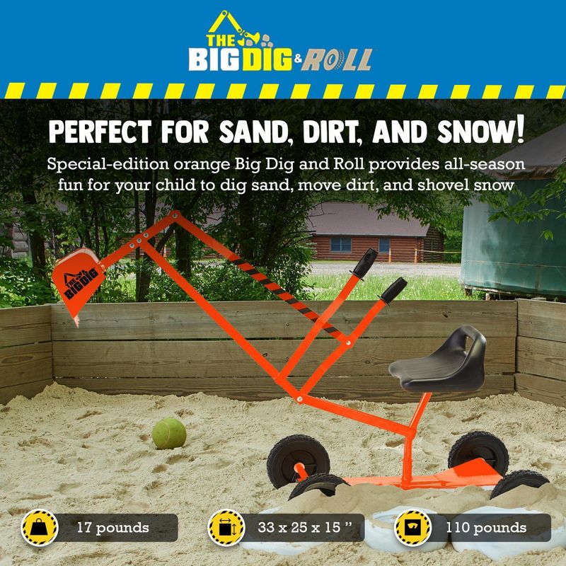 Big Dig Sandbox Digger Excavator Crane with 360 Degree Rotation Base, 4 of 8