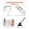 VEVOR 4 Bow Boat Bimini Tops, 600D Polyester Canopy with Aluminum Alloy Frame, 2 Support Poles, 4 Straps, 8'Lx(91"-96")Wx54"H, Light Grey - 4 of 4