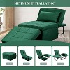 Ainfox Multi-Function Folding Ottoman Couch Bed with Adjustable Backrest Modern Convertible Chair for Living Room Apartment Office - 4 of 4