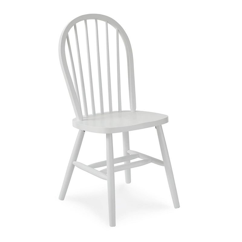 Windsor Spindle Back Armless Chair White - International Concepts, 3 of 5