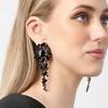 SOHI Women's Black Crystal Drop Earrings - 3 of 3