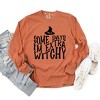 Simply Sage Market Women's I'm Extra Witchy Wavy Long Sleeve Garment Dyed Tee - 2 of 4