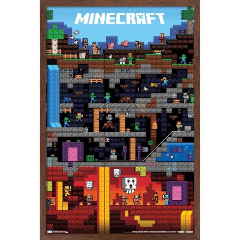 Trends International Minecraft - Creeper Boom Framed Wall Poster Prints  Black Framed Version 14.725 X 22.375 : Target
