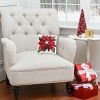 C&F Home 8" x 8" Poinsettia Christmas Small/Petite Hooked Accent Throw Pillow - 3 of 4