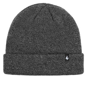 Heat Holders Men's Oran Twist Flat Knit Roll Up Hat Charcoal One Size | Size One Size - Charcoal - 1 of 3