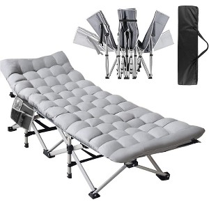 SUGIFT Camping Cot for Adults Heavy-Duty Cots for Sleeping  with Mattress and Carry Bag - 1 of 4