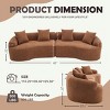 Modular Sleeper Sectional Sofa,Luxurious 4-Seater with Wood Grain Chenille Fabric for Living Room - The Pop Home - 2 of 4