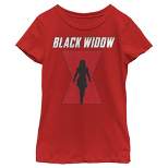 Girl's Marvel Black Widow Hourglass Silhouette T-Shirt
