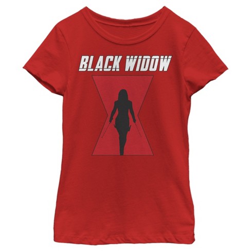 Marvel Girls Black Widow Silhouette T-Shirt