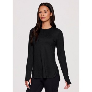 RBX Active Women's Buttery Soft Stretch Jersey Crewneck Long Sleeve Tunic Top with Thumbholes - 1 of 4