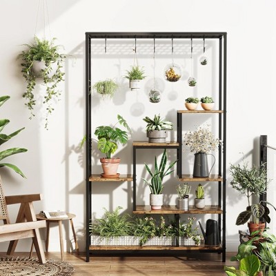 Indoor Plant Stand, 5-Tier 70.9" Large Metal Plant Shelf Display Rack