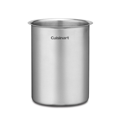 Stainless Steel Crock with Black Nylon Utensil Set, 6-Piece