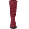 Allegra K Women's Round Toe Slouches Block Heels Knee High Boots - 2 of 4