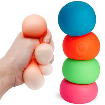 Kicko Sensory Squeeze Balls Colorful Soft Stretchy Stress Balls- 4 Pack