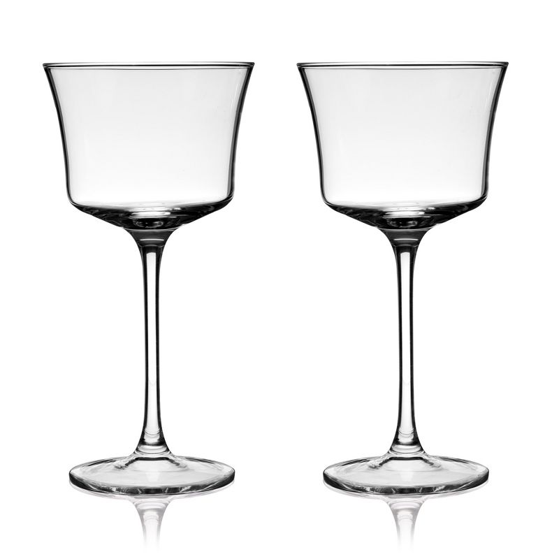 Viski Raye Sour Glasses, Whiskey Sour Glasses, Stemmed Cocktail Glasses, Crystal Cocktail Glassware 7.5oz Set of 2, 5 of 7
